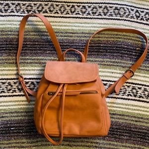 Brown Leather Mini Back Pack- Never Used